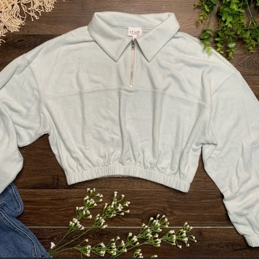 Fleece Quarter Zip Pull Over Sweatshirt - Picture 2 of 7